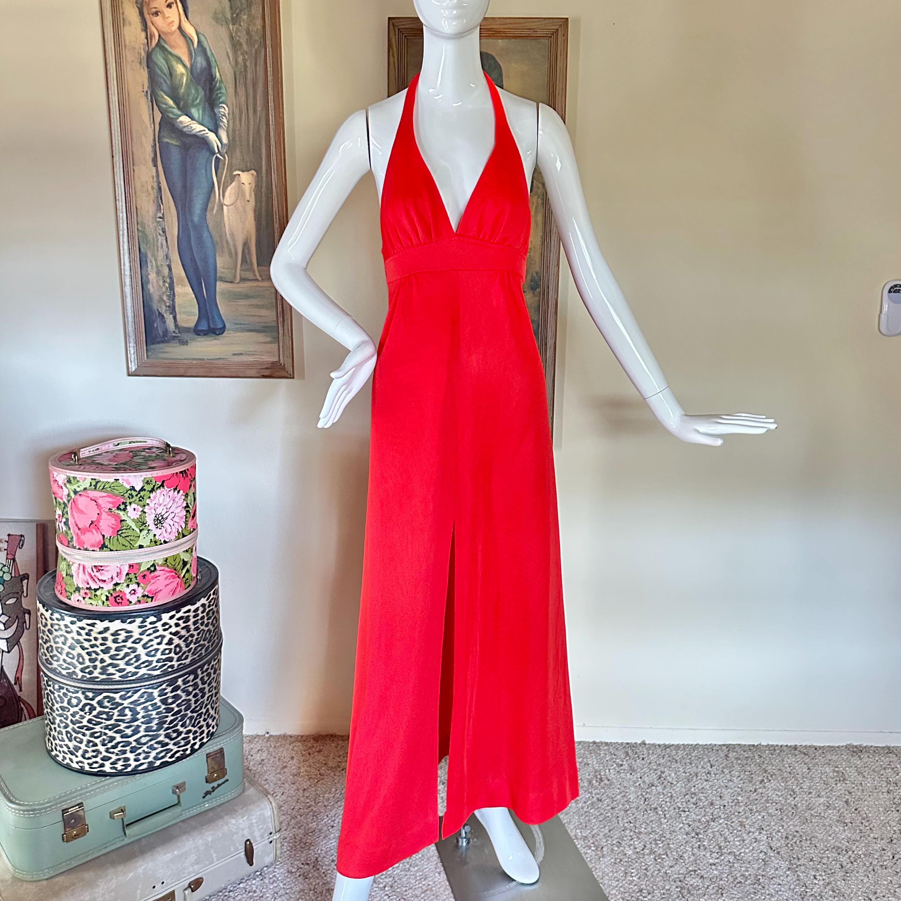 70s Disco Halter Dress - Etsy
