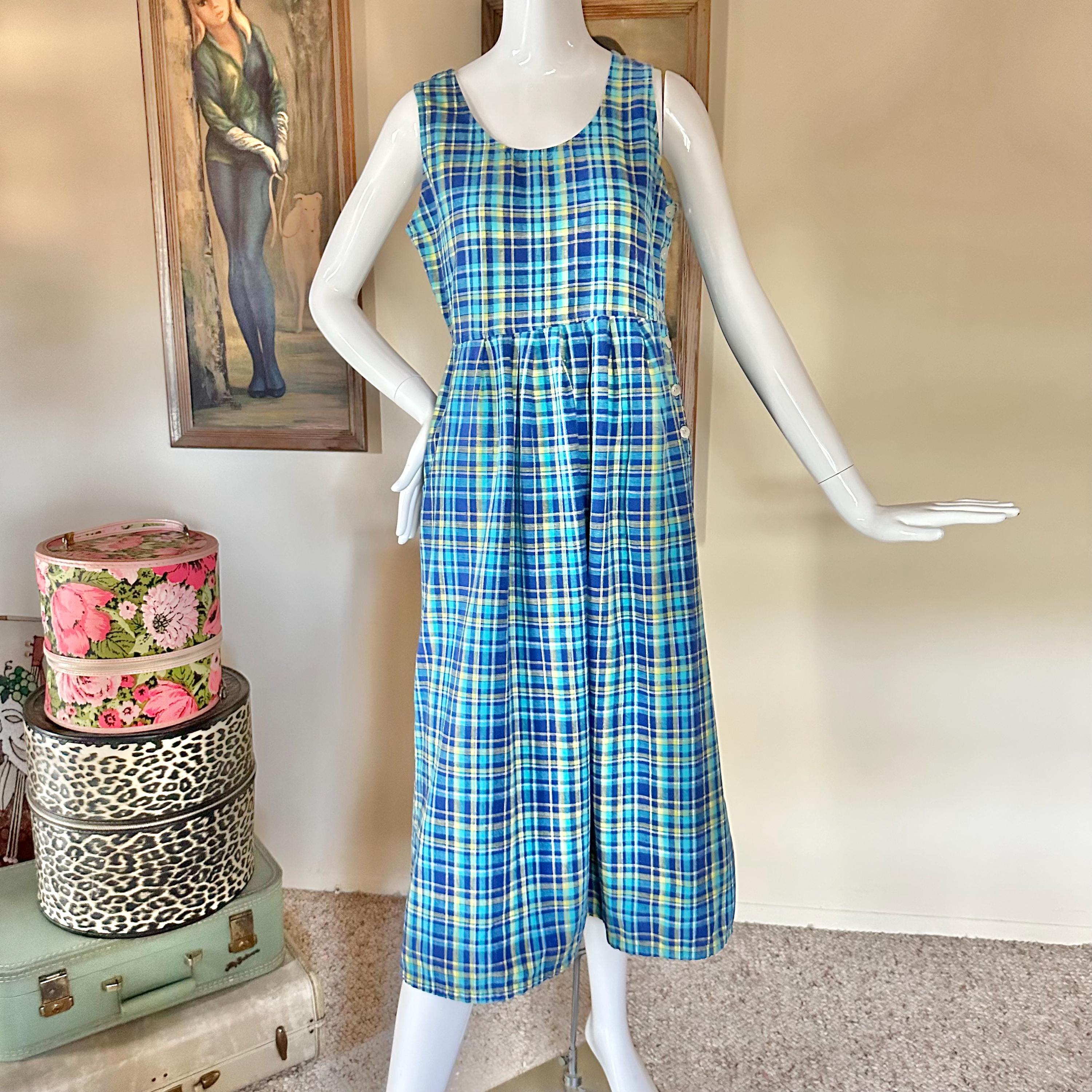 Madras Plaid Dress - Etsy