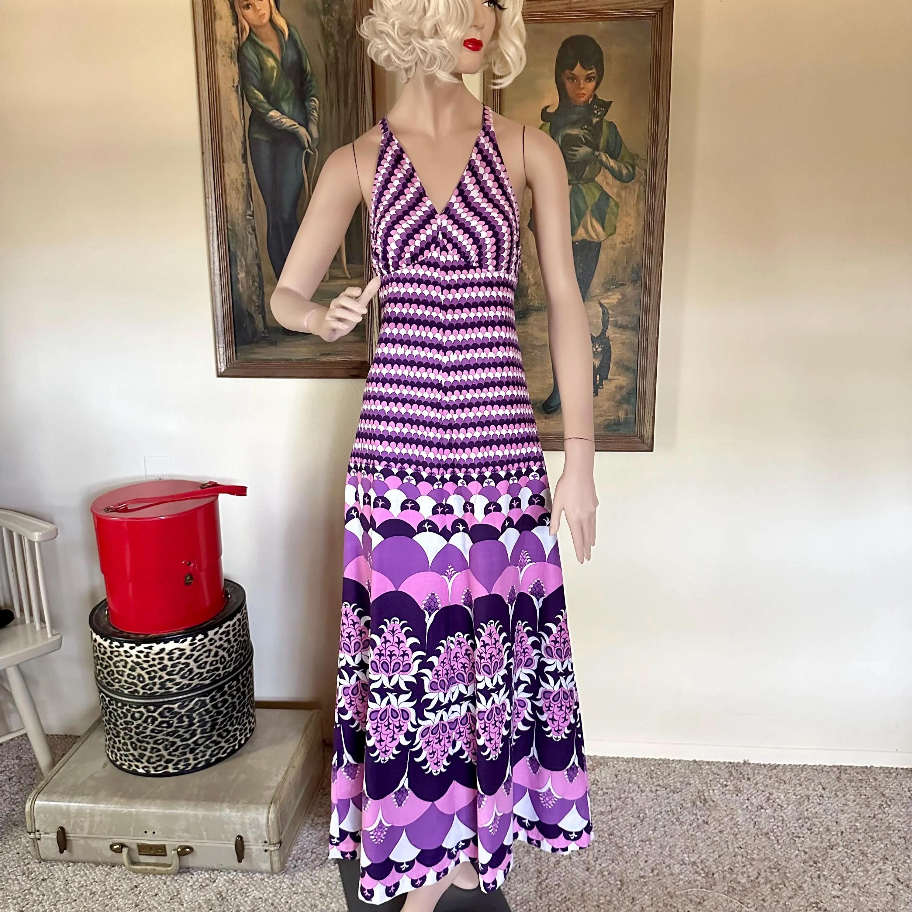 Psychedelic Dress. Halter - Etsy