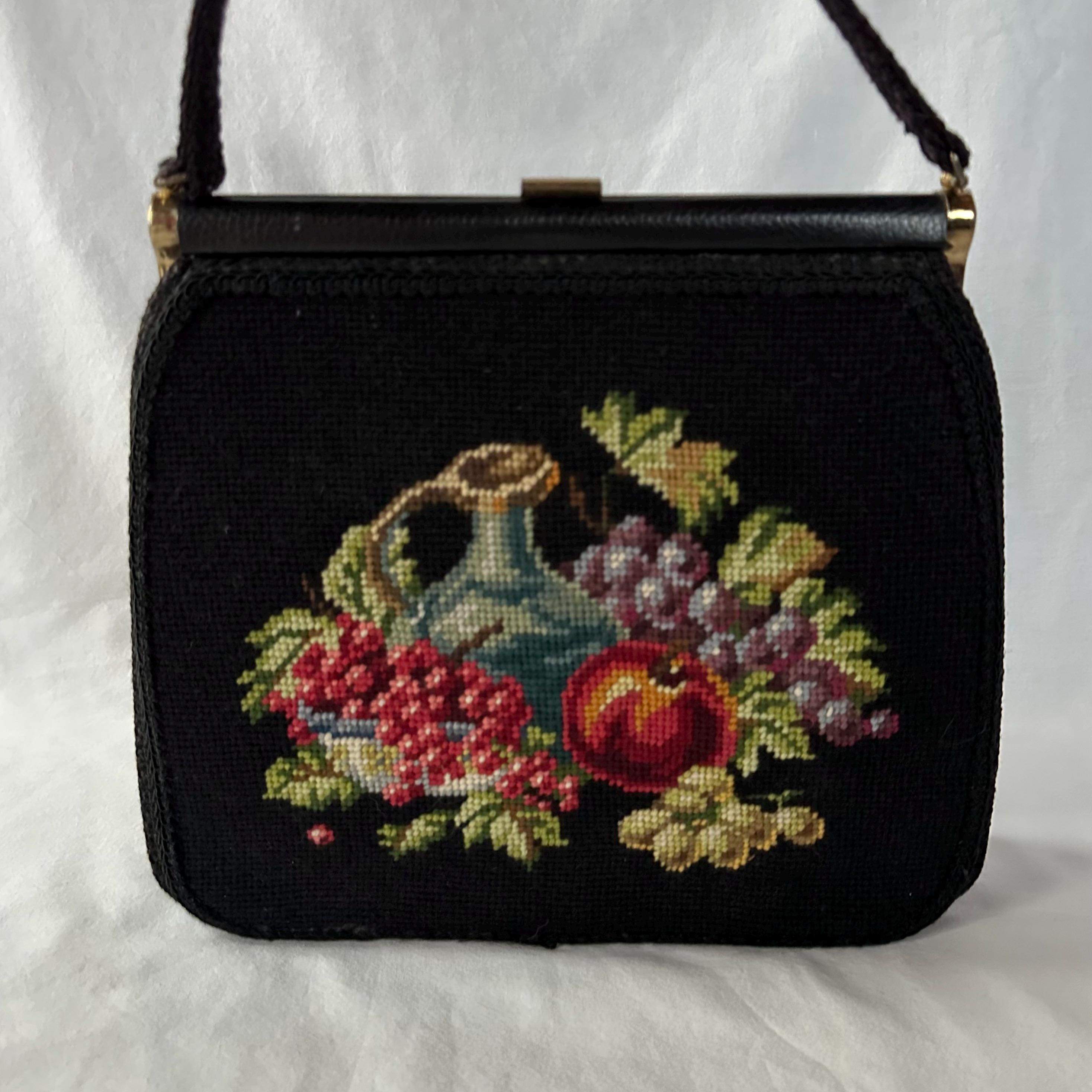 Needlepoint Purse Vintage 50s - Etsy
