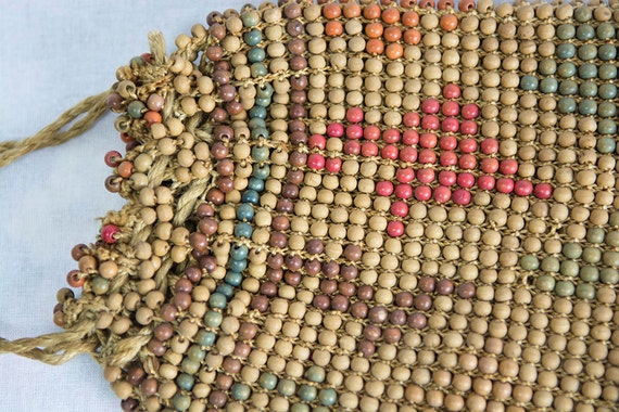 Vintage Wooden Beaded Purse Southwestern Santa Fe… - image 3