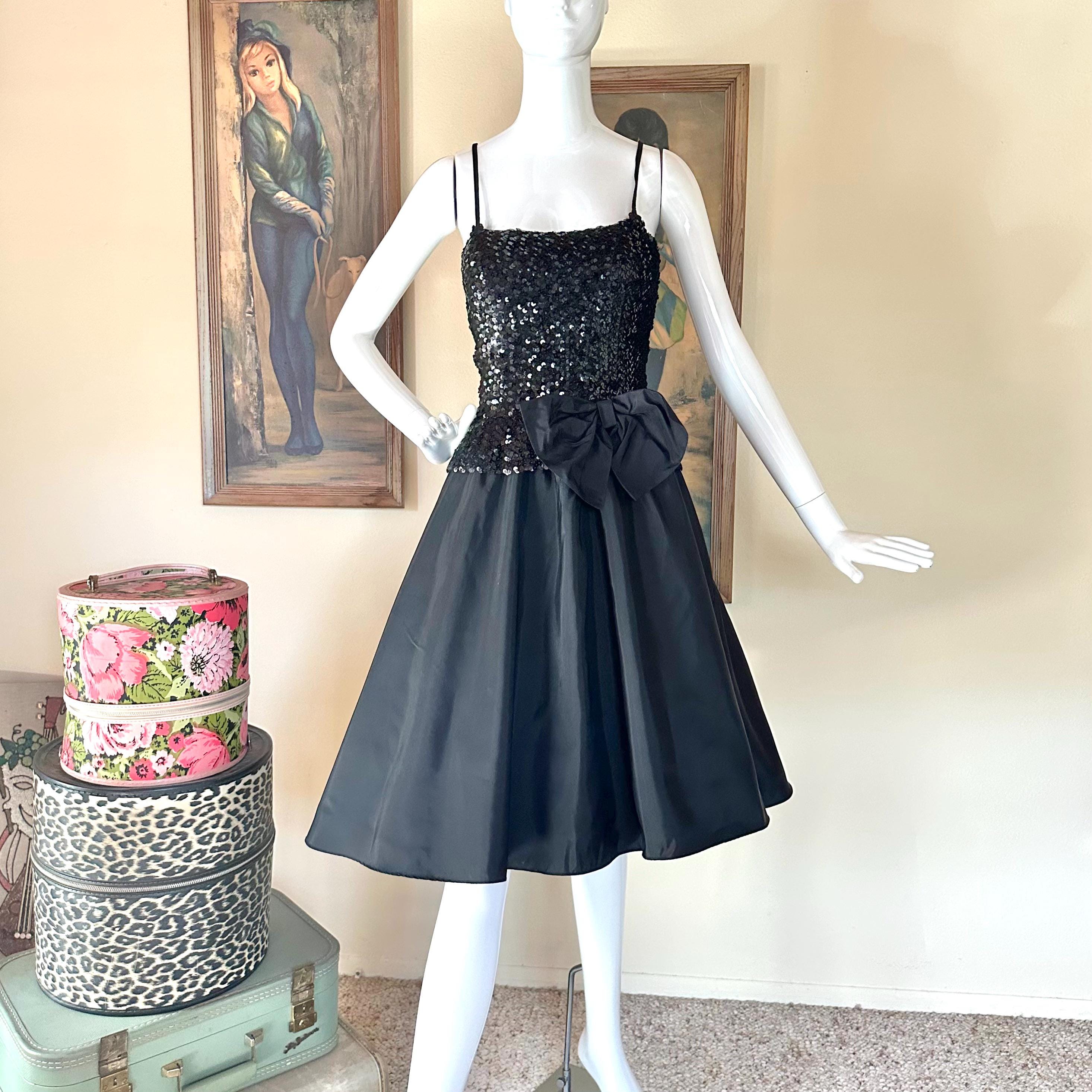 strapless open back dress 1950 Vintage Black Halter Prom Party Dress with Bolero Jacket main image 1