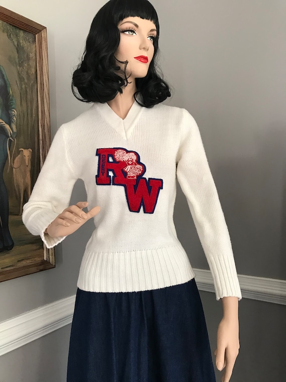 vintage cheerleader sweater uniform Gem