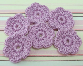 Crochet Violet Flower Appliques