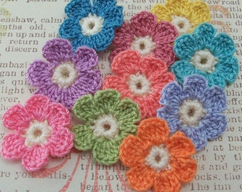 Crochet Daisy Flower Appliques