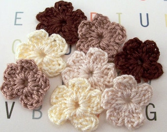 Crochet Brown Flowers