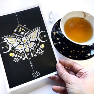 Golden Moon Moth | Art Print