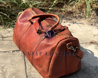 Western Leder Duffle Bag mit Schuhfach Personalisierte Leder Duffle Bag Herren Reisetasche Weekend Gepäck Tasche Einzigartige Weihnachtsgeschenke