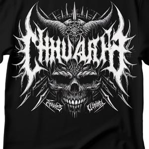 Satanic Skull T-Shirt, Skull Canister with Horns Death Metal T-Shirt, Dark Gothic T-Shirt, Rock And Roll T-Shirt, Creepy Skull T-Shirt