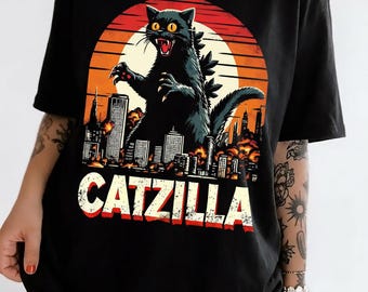 Koszulka Catzilla: Zabawna parodia potwora i kota