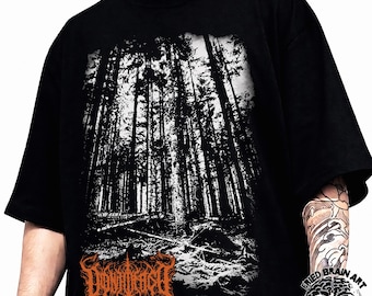 Camiseta Bosque Oscuro: Camiseta con gráfico de árbol de terror gótico