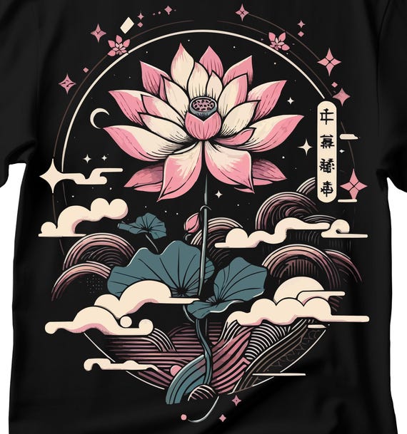 Lotus Flower T-shirt: Floral Garden Design - Etsy