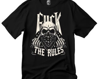 Skull Bandana T-shirt: Anti-system Graphic Tee - Etsy
