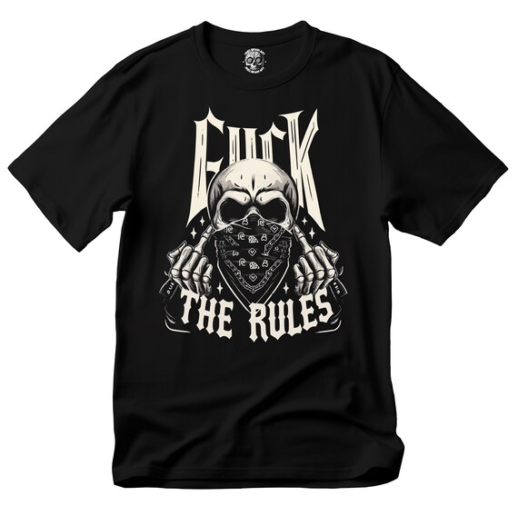 Skull Bandana T-shirt: Anti-system Graphic Tee - Etsy