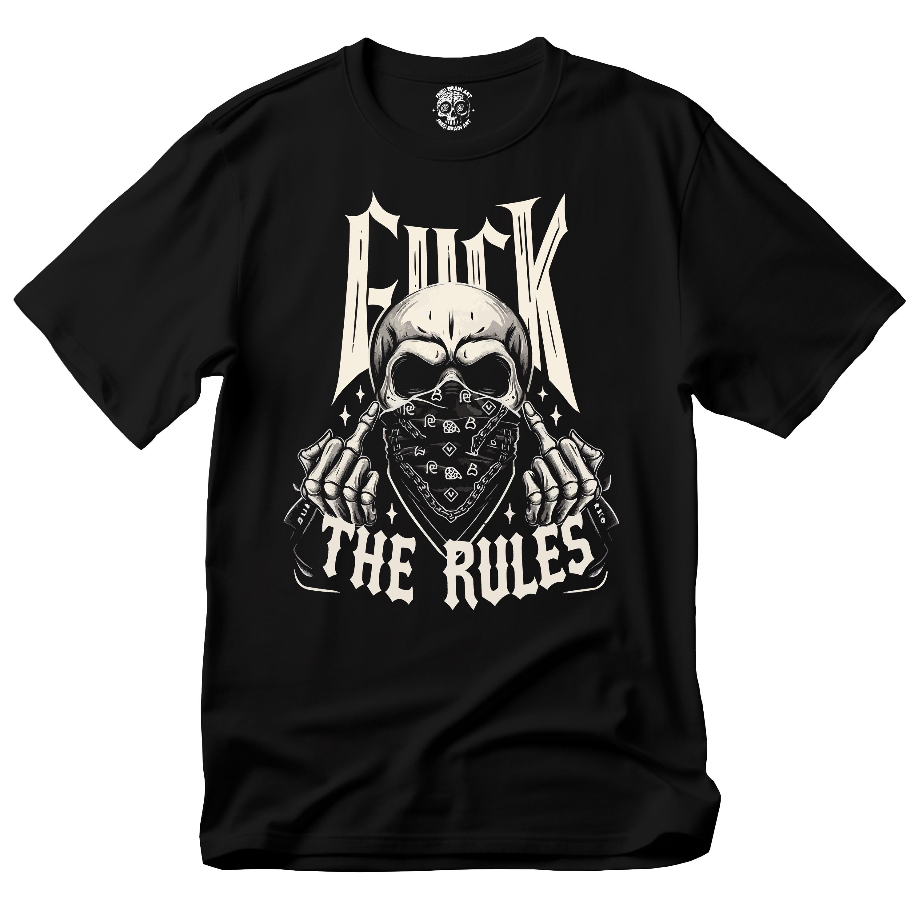 Skull Bandana T-shirt: Anti-system Graphic Tee - Etsy