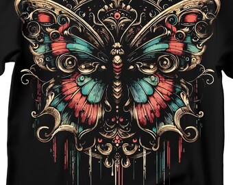 Mystical Butterfly Graphic T-Shirt: Witchy Eye Design
