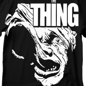 The Thing Movie Graphic T-Shirt, Retro 80&#39;s Horror Movie Tee Shirt, John Carpenter 1982 Sci-Fi Film Memorabilia for Men & Women