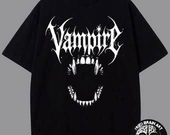 Vampire Fangs Graphic T-Shirt: Dracula Fang Tee