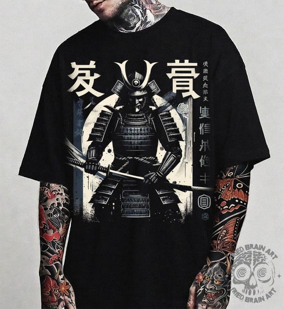 Japanese Samurai Art T-shirt: Heavyweight Unisex Crewneck - Etsy