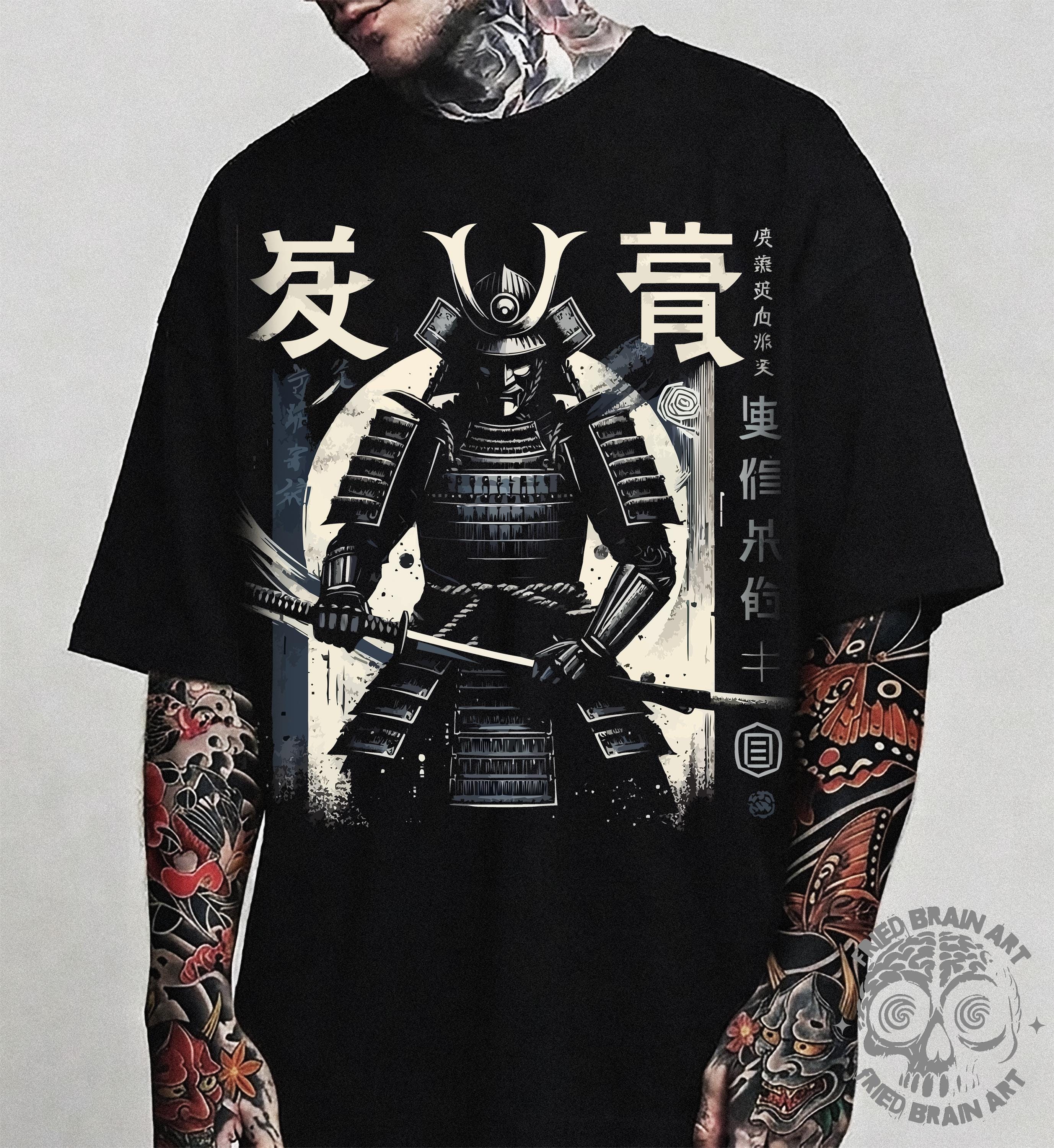 Japanese Samurai Art T-shirt: Heavyweight Unisex Crewneck - Etsy