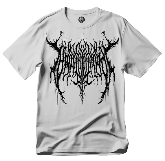 Gothic Lettering T-shirt: Dark Tribal Design - Etsy