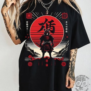 Samurai T-Shirt, Japanese Art, Unisex Heavyweight Tee image 2