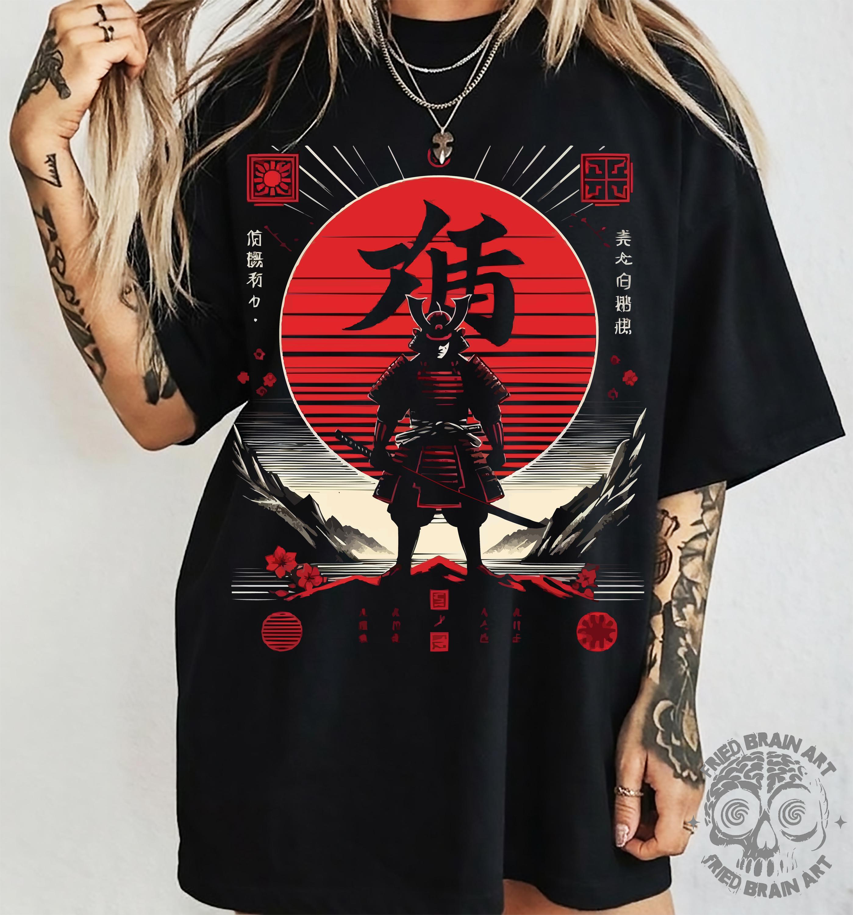 Samurai T-shirt, Japanese Art, Unisex Heavyweight Tee - Etsy