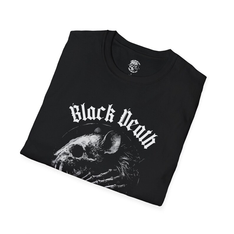 Black Death Rat T-Shirt | Gothic Grunge Horror Tee image 5