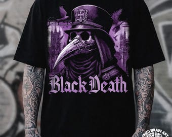 Vintage Plague Doctor T-Shirt, Gothic Horror Design