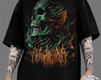 Dark Art Horror Skull T-Shirt: Creepy Graphic Tee