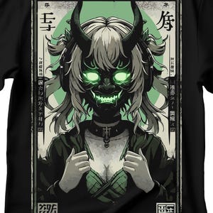 Anime Demon Girl T-Shirt, Gothic Girl T-Shirt, Anime Girl T-Shirt, Anime T-Shirt, Demon T-Shirt, Dark Art T-Shirt