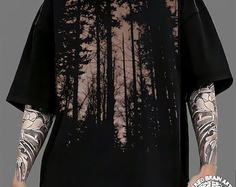 Pine Tree Forest Graphic T-Shirt: Naturecore Style