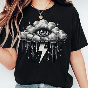Eye of Providence T-Shirt: Gothic Conspiracy Cloud Art