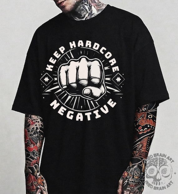 Keep Hardcore Negative T-shirt: Rock and Roll Unisex Tee - Etsy