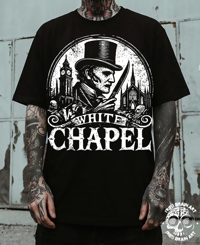 Jack the Ripper T-Shirt: Whitechapel Gothic Dark Art Tee image 1