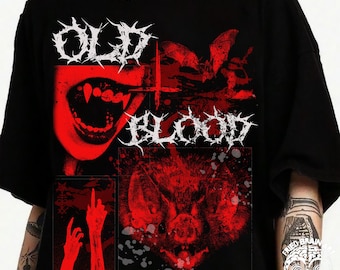 Old Blood Vampire T-Shirt, Gothic Horror Tee