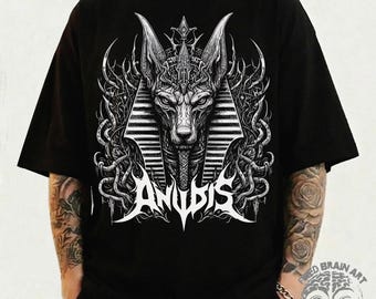 Gothic T-shirt Anubis, T-shirt Egyptisch God of Death