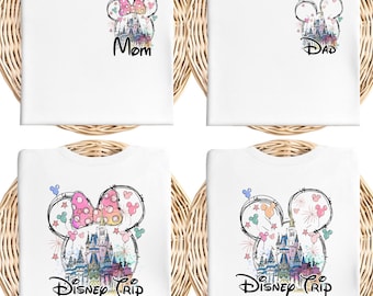 Spersonalizowana koszulka z okazji wycieczki do Disneya 2025, świąteczna koszulka Magic Kingdom, spersonalizowana koszulka Disneyland, pasująca koszulka Disney na prezent z rodzinną wycieczką