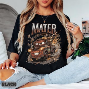 Mater Shirt, Cars Tow Mater Graphic Tee, Disney Pixar Tow Truck Shirt, Funny Cars Character Shirt, Classic Tow Mater Design image 3