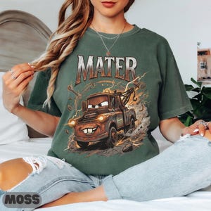 Mater Shirt, Cars Tow Mater Graphic Tee, Disney Pixar Tow Truck Shirt, Funny Cars Character Shirt, Classic Tow Mater Design image 4