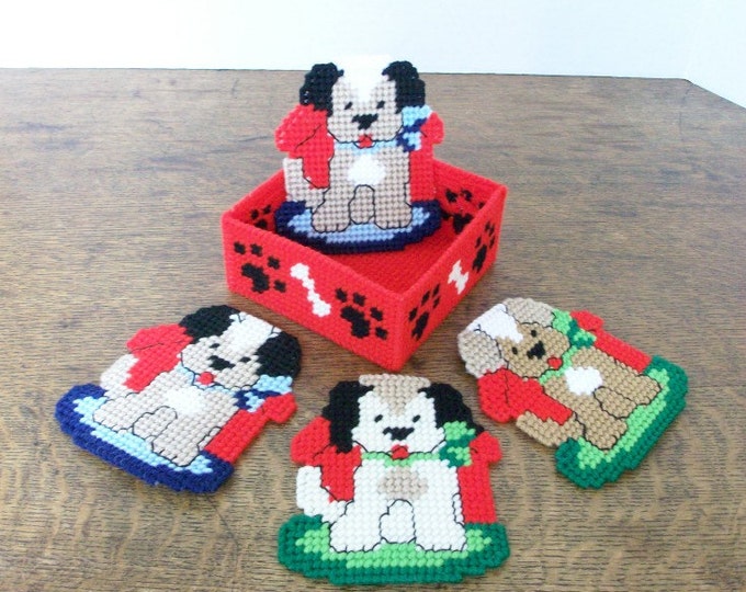 Puppy Dog Coasters. Dog Lovers Beverage Coasters. 4 Dog Drink Etsy