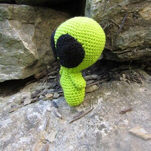 Amigurumi Alien Doll. Plush Toy Alien. Green, Orange or Yellow Alien. Galactic Cutie. Anime Stuffed Alien. ET Stuffed Toy. Soft Yarn Alien image 3