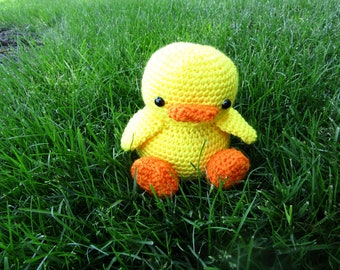 Yellow Baby Duck. Barnyard Buddy Duck. Amigurumi Animal. Plush Farm Animal. Yellow Duckie in Crochet. Stuffed Animal. Stuffie. Plushie.