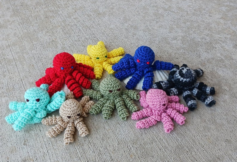 Catnip Crochet Octopus Cat Toy. Spiral Tentacles Octopus with Catnip. Cat Toy. Handmade Crochet Catnip Toy with Organic Catnip image 1