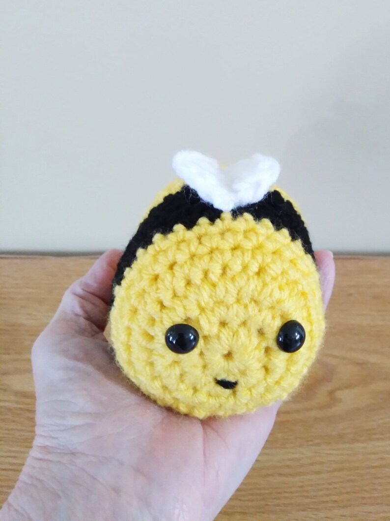 Holly Honey Bee in Plush Crochet. Soft Toy Amigurumi Honey Bee. Kawaii Crochet Bee. Stuffed Animal Toy. Gift Idea for Kids & Bee Lovers image 1