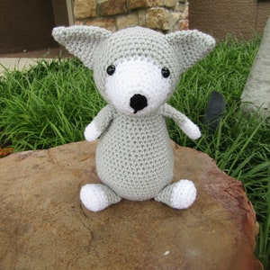 Gray Wolf Plushie. Wolf Plush Animal. Amigurumi Crochet Wolf. Toy Wolf Plushie. Stuffed Woodland Animal. Gift Idea. Woodland Creature.