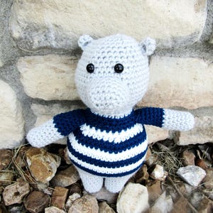 Henry the Hippo. Amigurumi Hippopotamus. Happy Hippo in Plush Crochet. Stuffed Animal Hippo. Wildlife Plushie. Gift for Kids. Toybox Toy