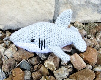 Amigurumi Shark. Crocheted Plush Toy Shark. Sea Animal Shark. Gray Shark. Seaside Stuffie. Gift for Kids. Plush Sea Creature