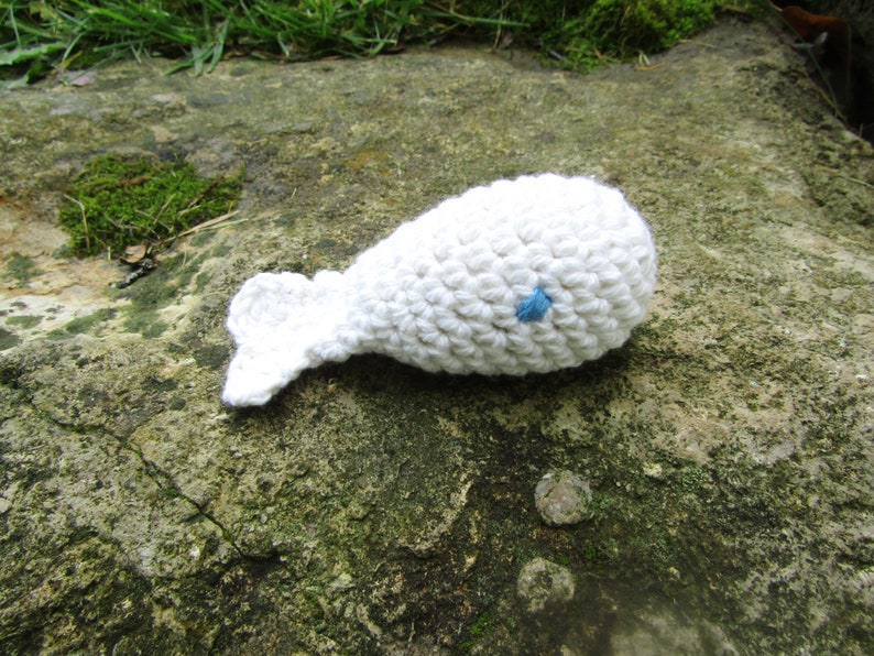 Catnip Whale Crochet Cat Toy. Toy Amigurumi Whale Cat Toy w/ Organic Catnip. Choose from a Collection of Colors. Crochet Cotton Yarn Cat Toy White Whale