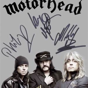 Motor Head Lemmy Kilmister (Copy) Autograph 8 x10 Print Hard Rock, Gift